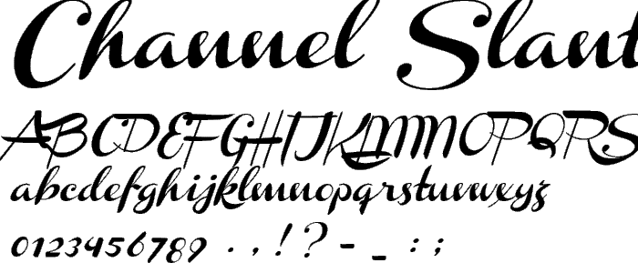 Channel Slanted 2 font